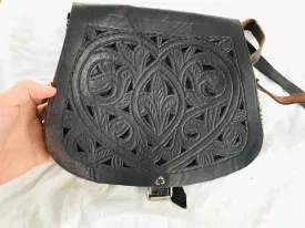 Moroccan Leather Purse. Leather Purse. Adjustable Strap.