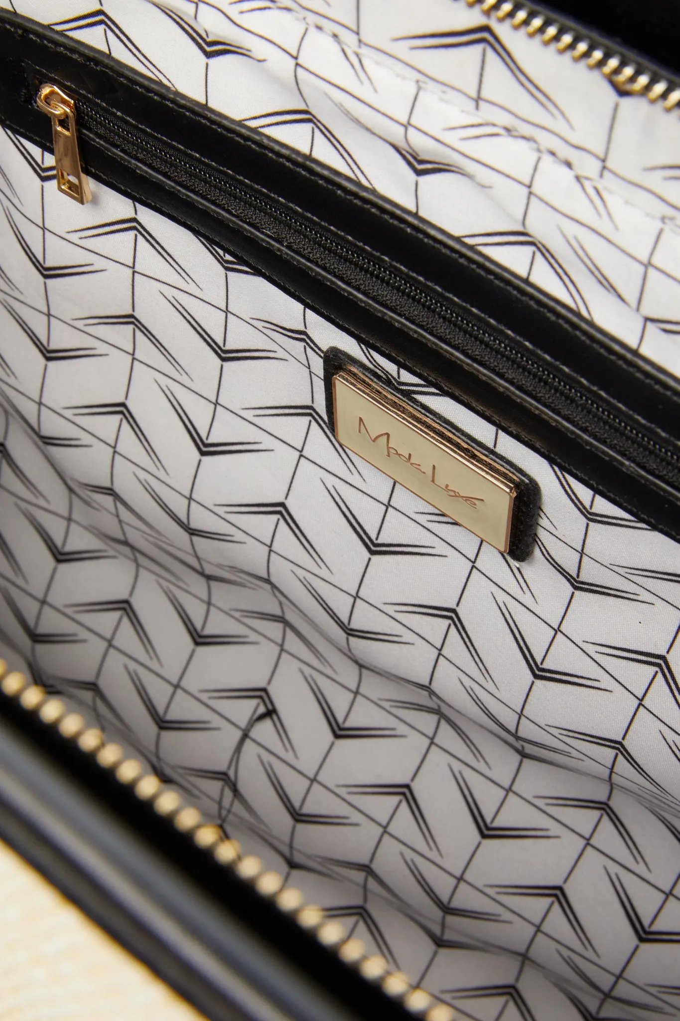 Natural Black Brixley Tote