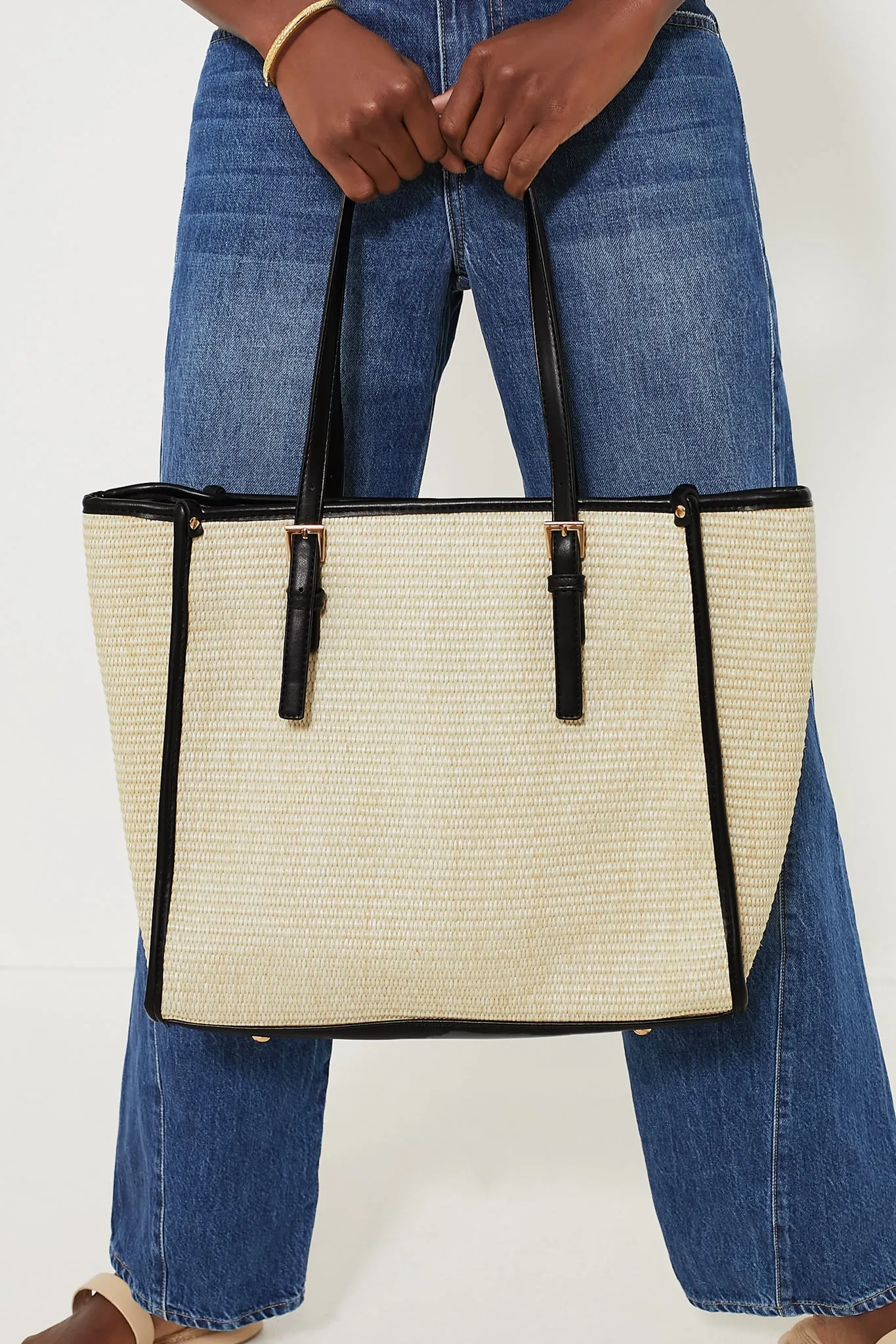 Natural Black Brixley Tote