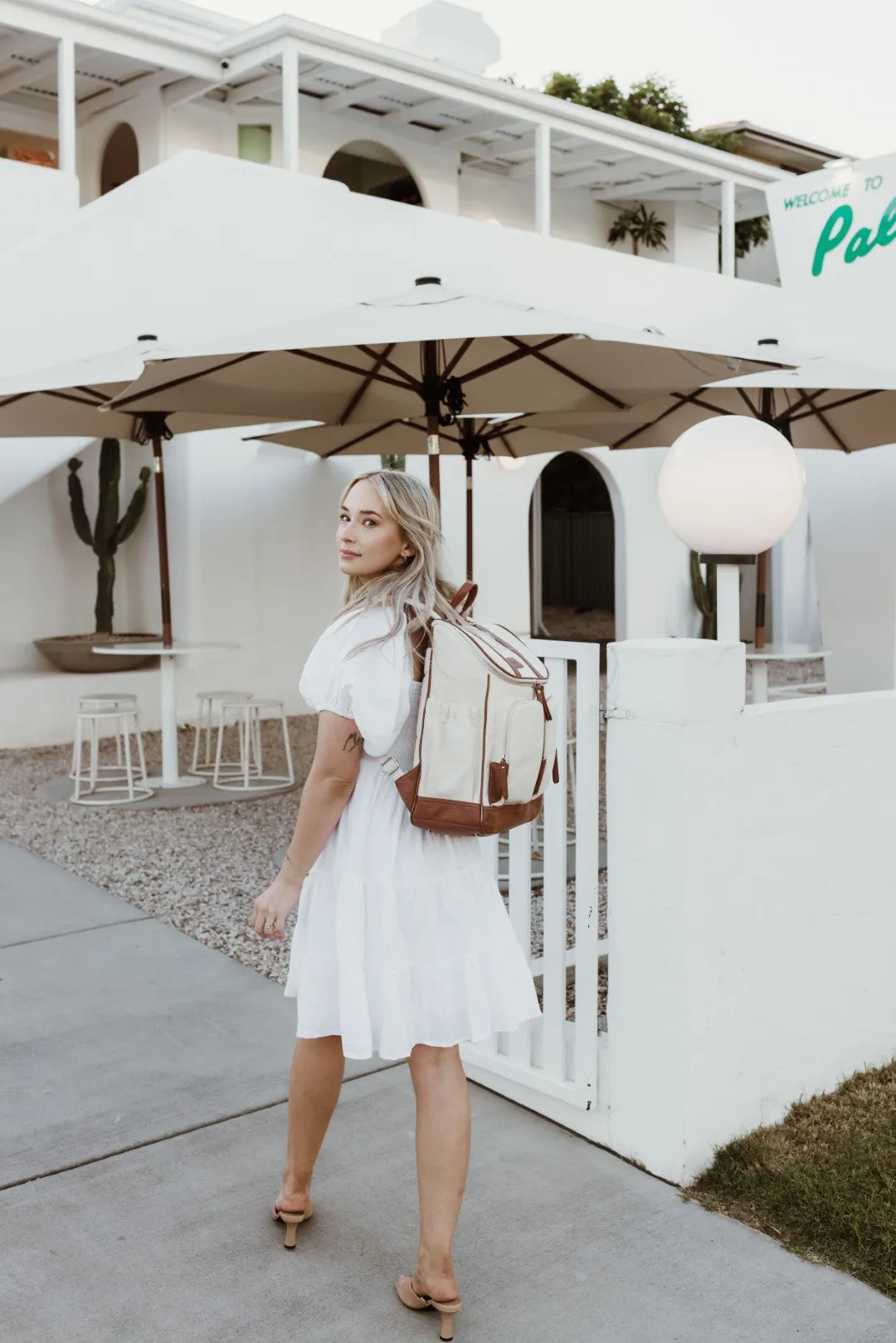 OiOi Nappy Backpack - Canvas/Terracotta