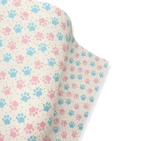 PINK & BLUE PUPPY PAWS PREMIUM FAUX LEATHER FABRICS