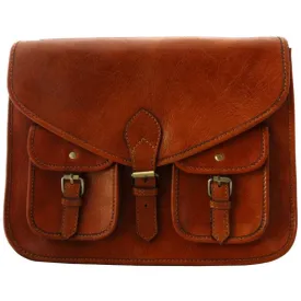 Premium Leather Satchel Tan