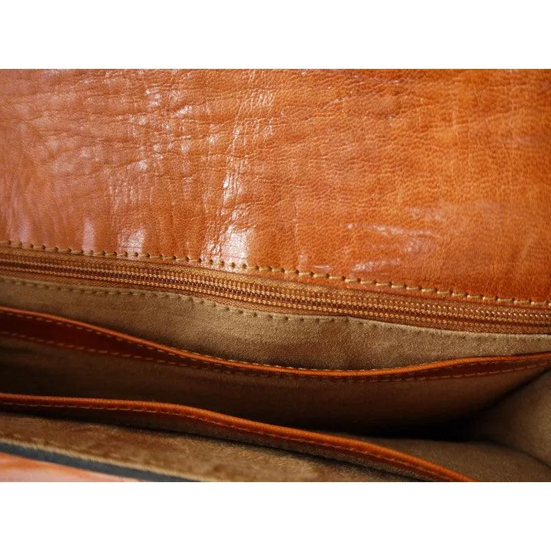 Premium Leather Satchel Tan