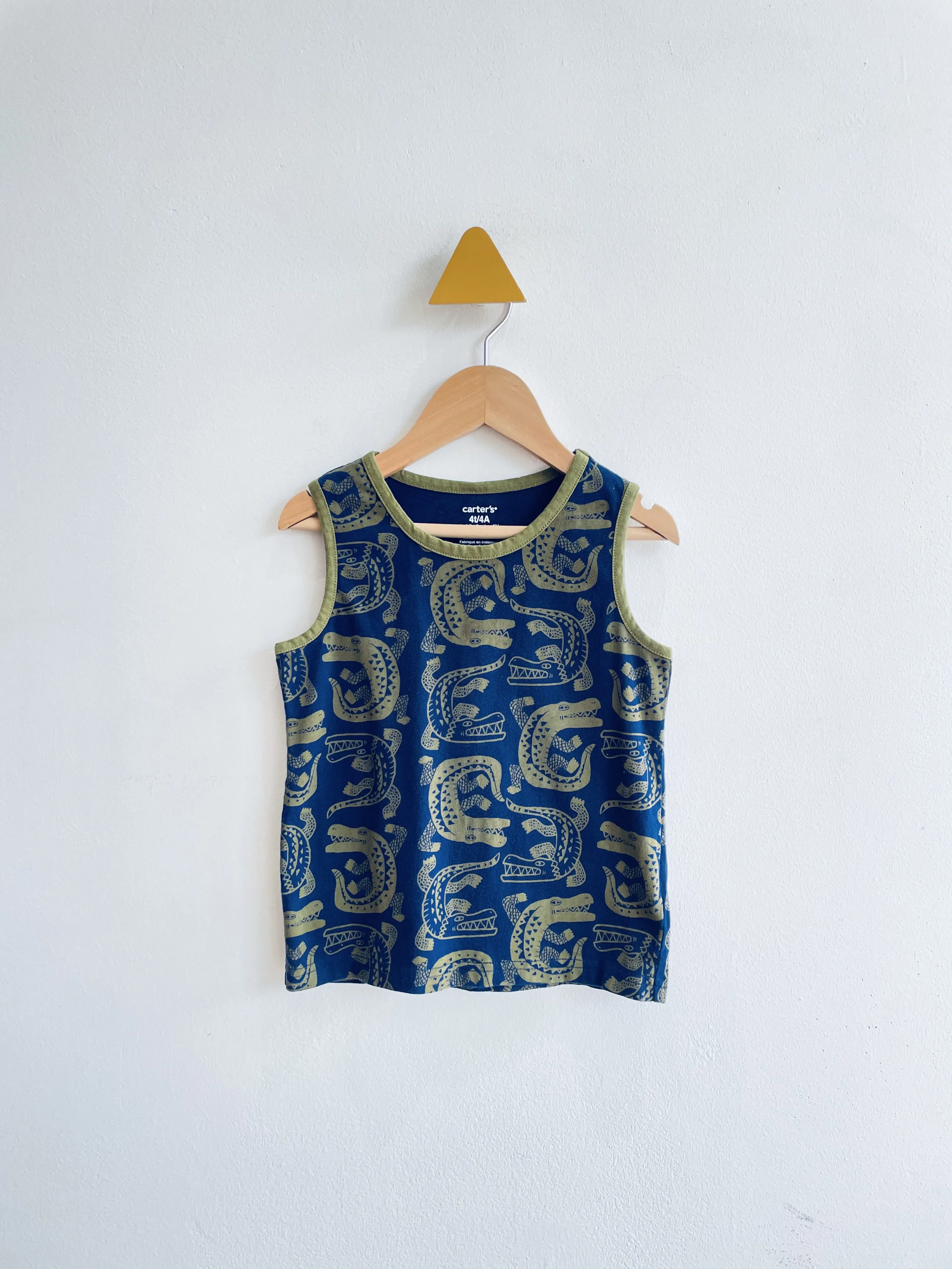 REALLY LOVED Crocodile Tank (oil mark on crocodile head) // 4Y