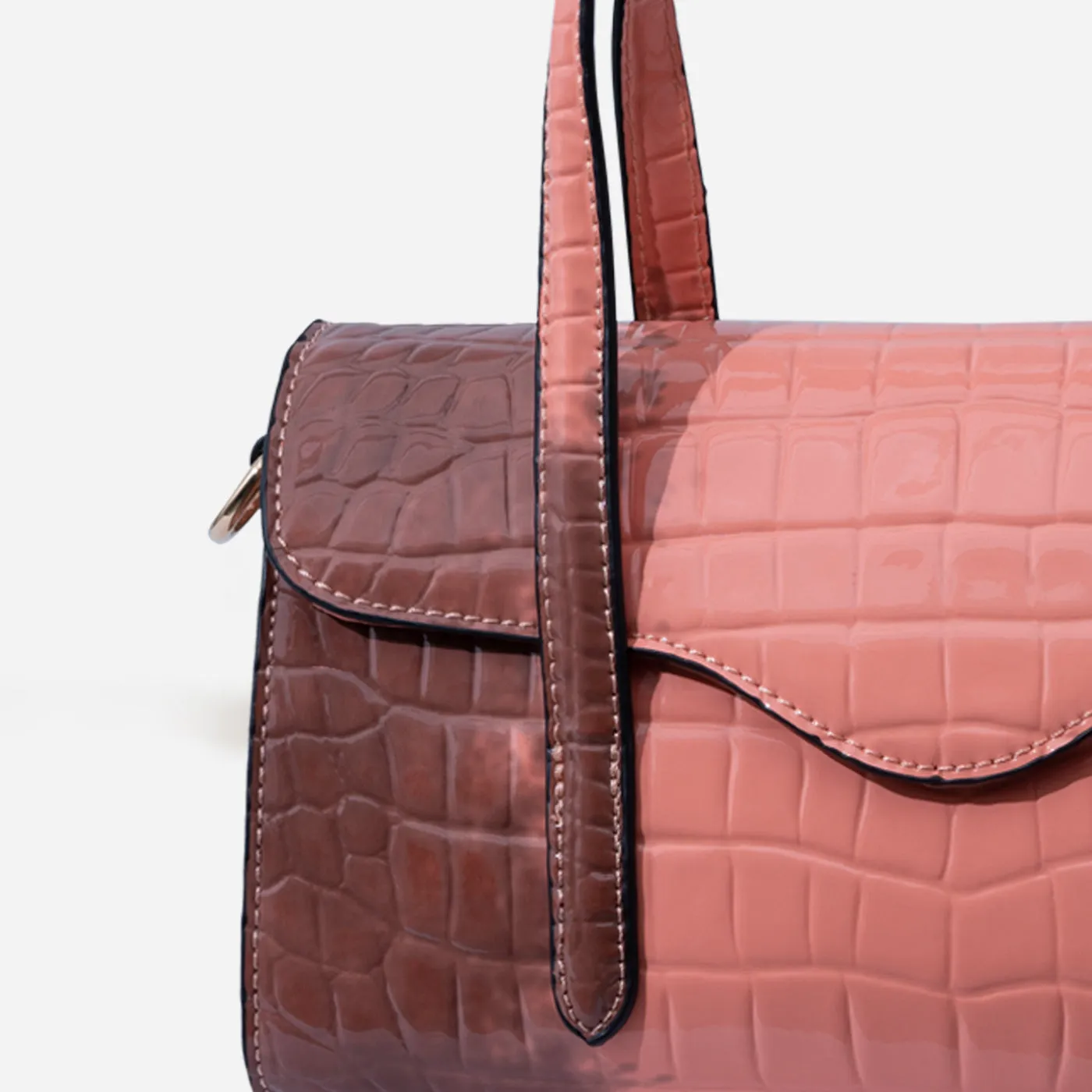 Shelby Croc Shoulder Gerald Bags