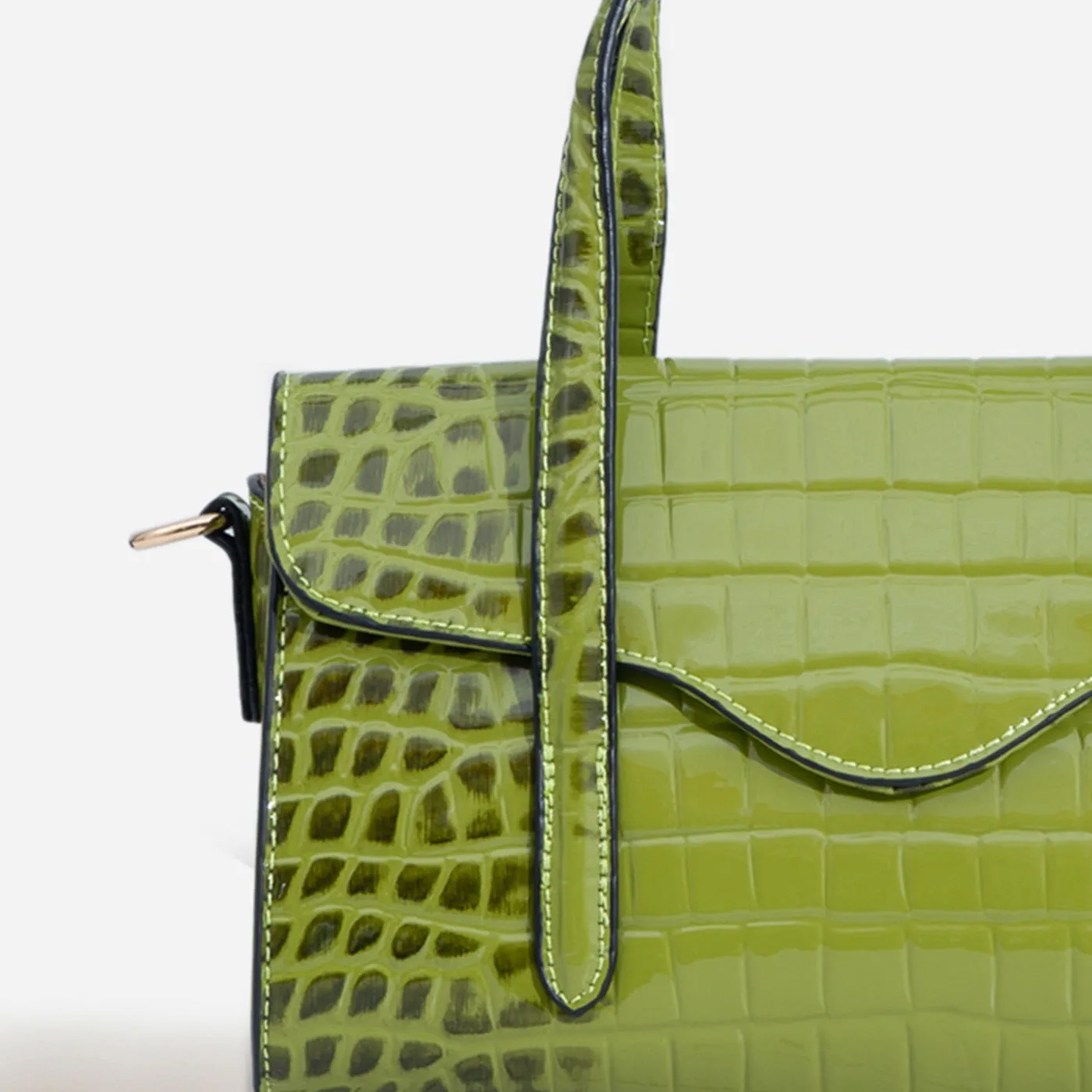Shelby Croc Shoulder Gerald Bags