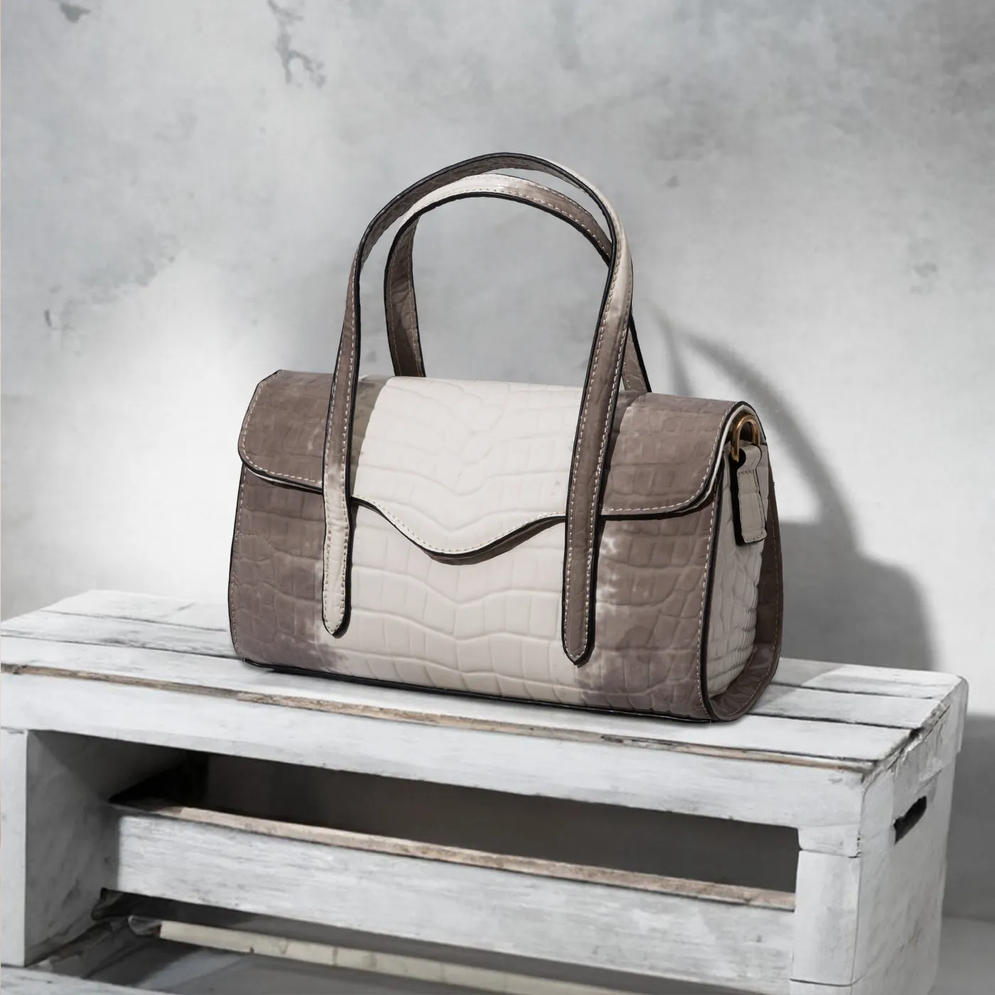 Shelby Croc Shoulder Gerald Bags