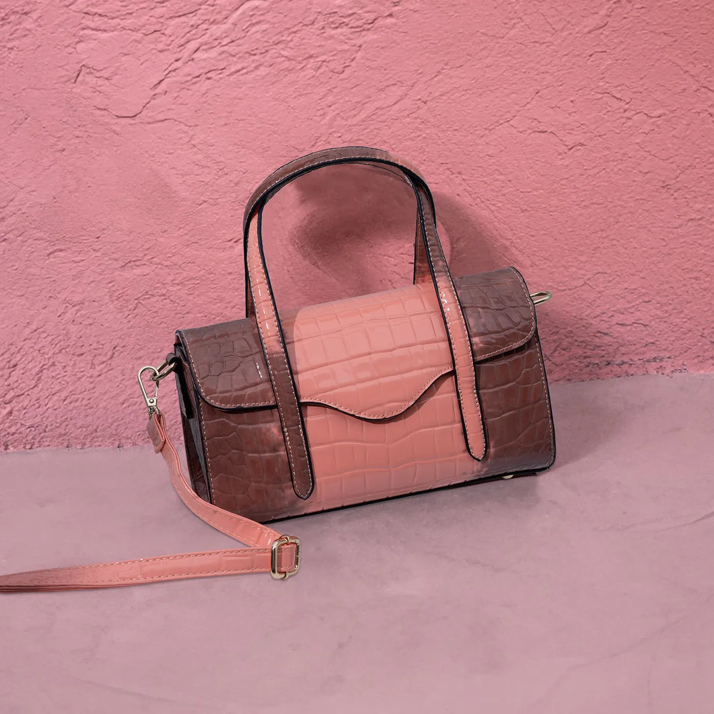 Shelby Croc Shoulder Gerald Bags