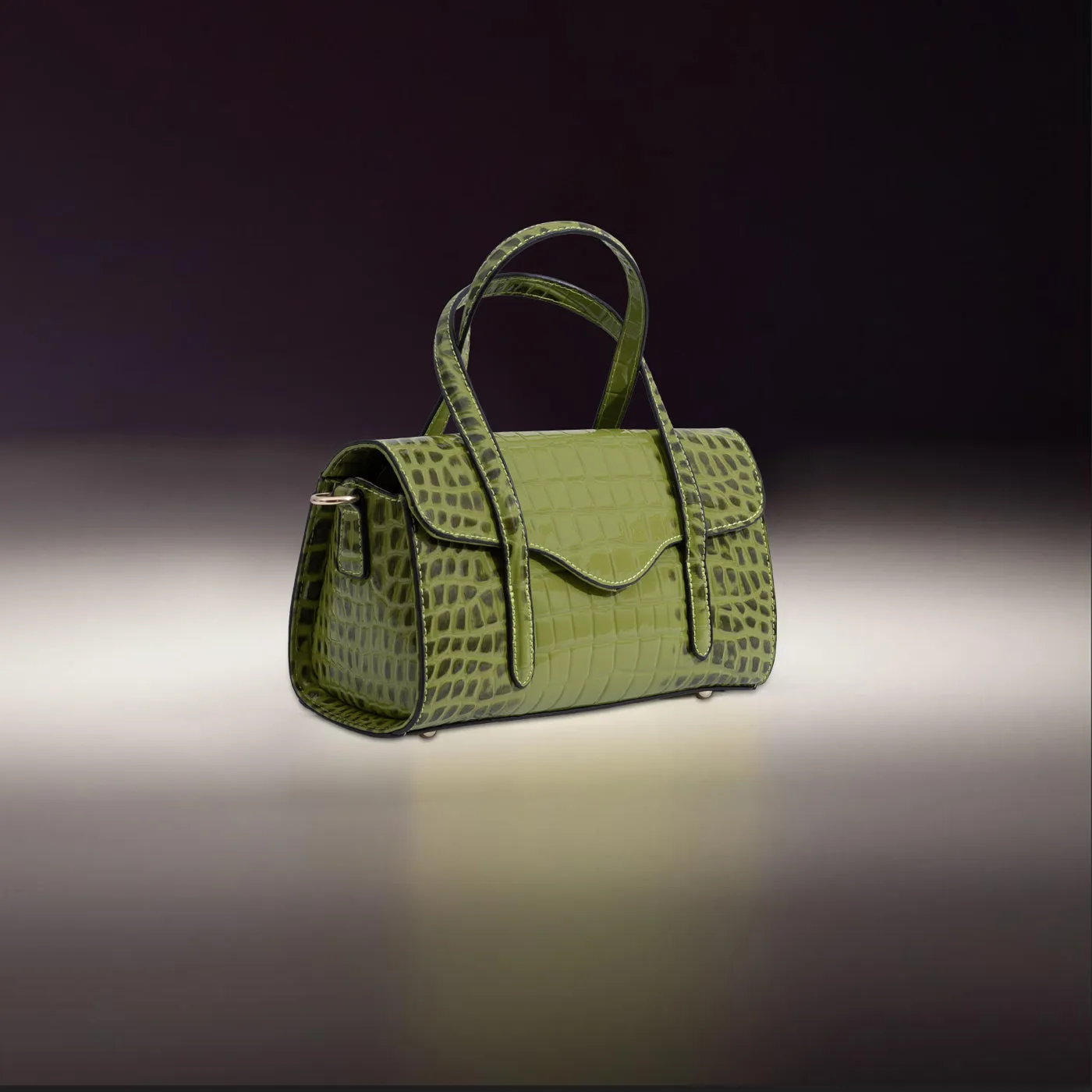 Shelby Croc Shoulder Gerald Bags