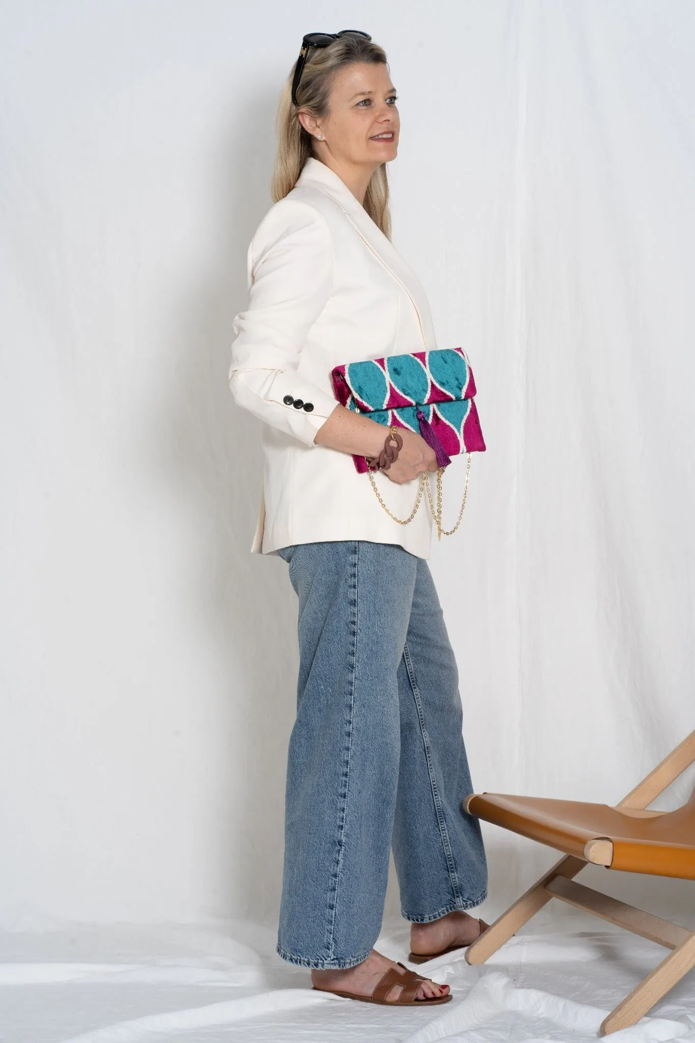 Silk Velvet IKAT Purse Bag