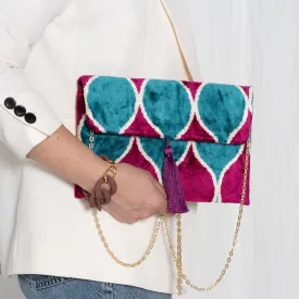 Silk Velvet IKAT Purse Bag