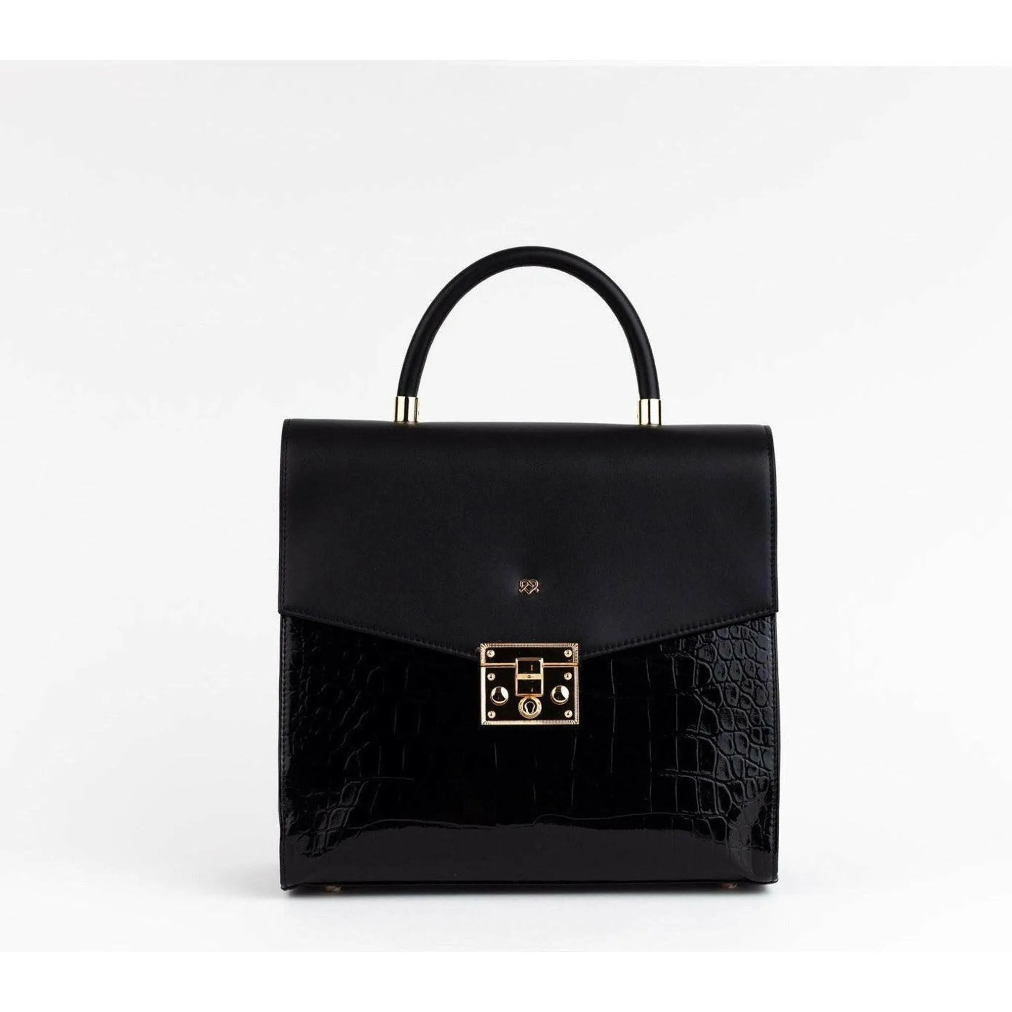 SIMONE - Black Vegan Leather Handbag