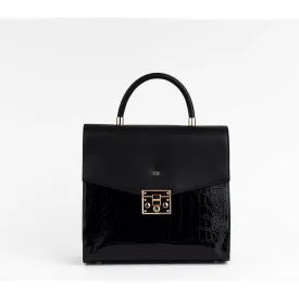 SIMONE - Black Vegan Leather Handbag