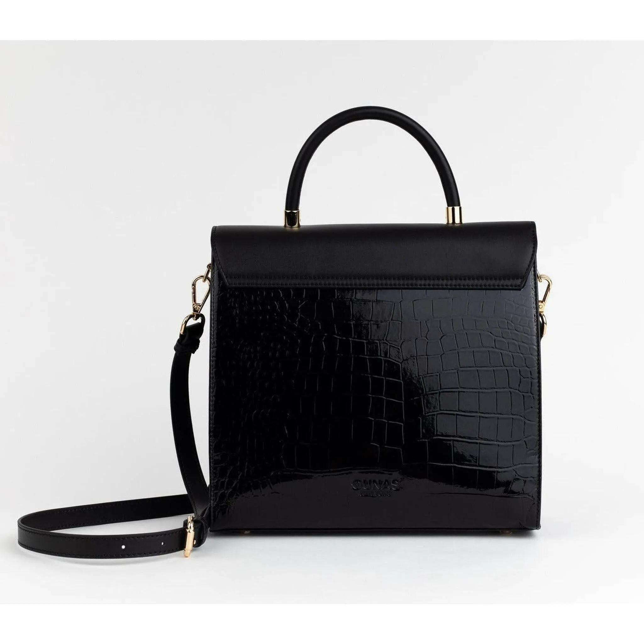 SIMONE - Black Vegan Leather Handbag