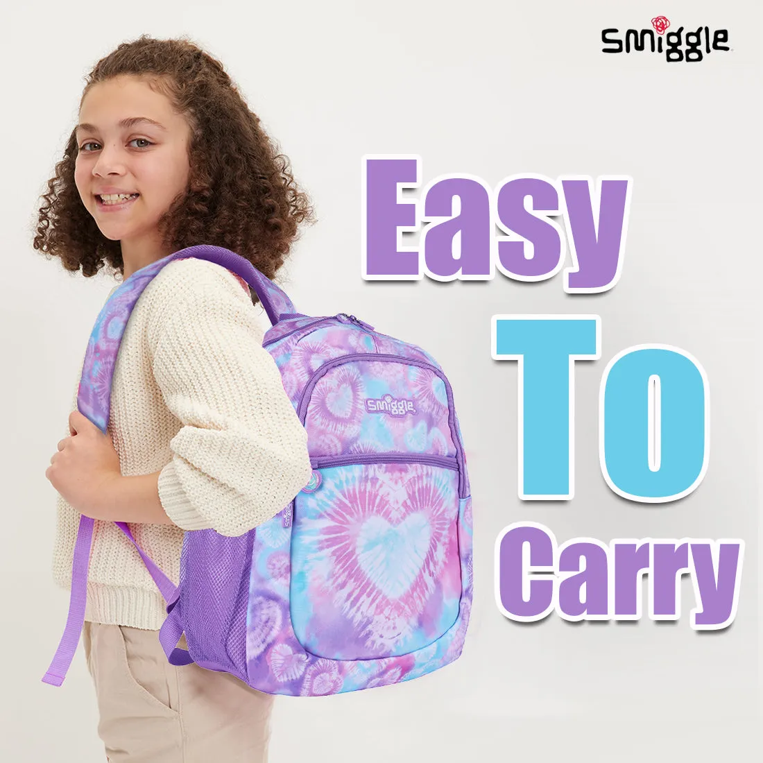Smiggle I Heart Smiggle Classic Backpack Lilac, 3Y 