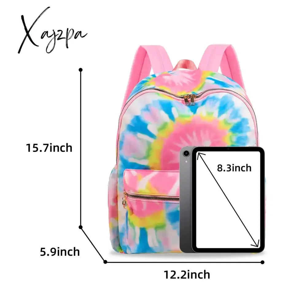 Solid School Backpack Nylon Women Girls Lightweight Waterproof Classic Student Large Travel Bag Kids Teenage Casual Simple