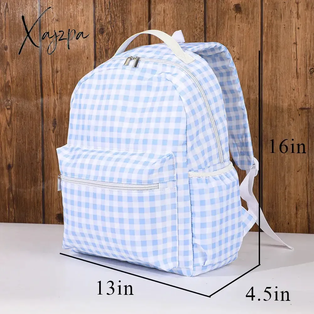 Solid School Backpack Nylon Women Girls Lightweight Waterproof Classic Student Large Travel Bag Kids Teenage Casual Simple