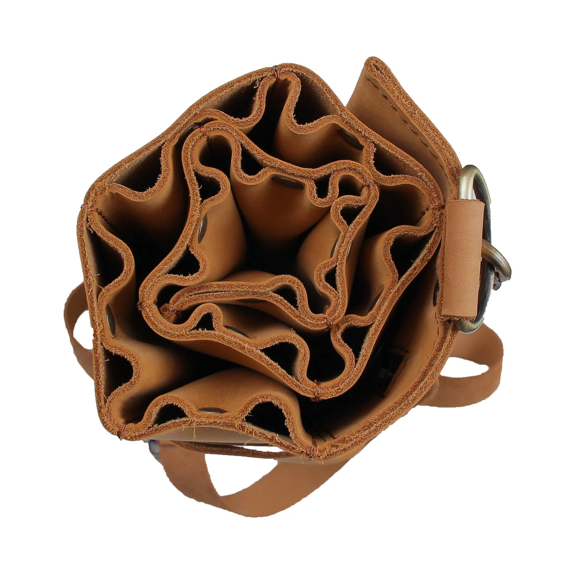 Spine Spark Chef Knife Roll Bag Tan Pure Nubuck Leather Knife Carry Case Wallet With 10 Pockets