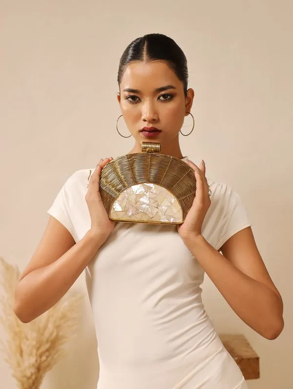 Tiara Mother of Pearl Clutch