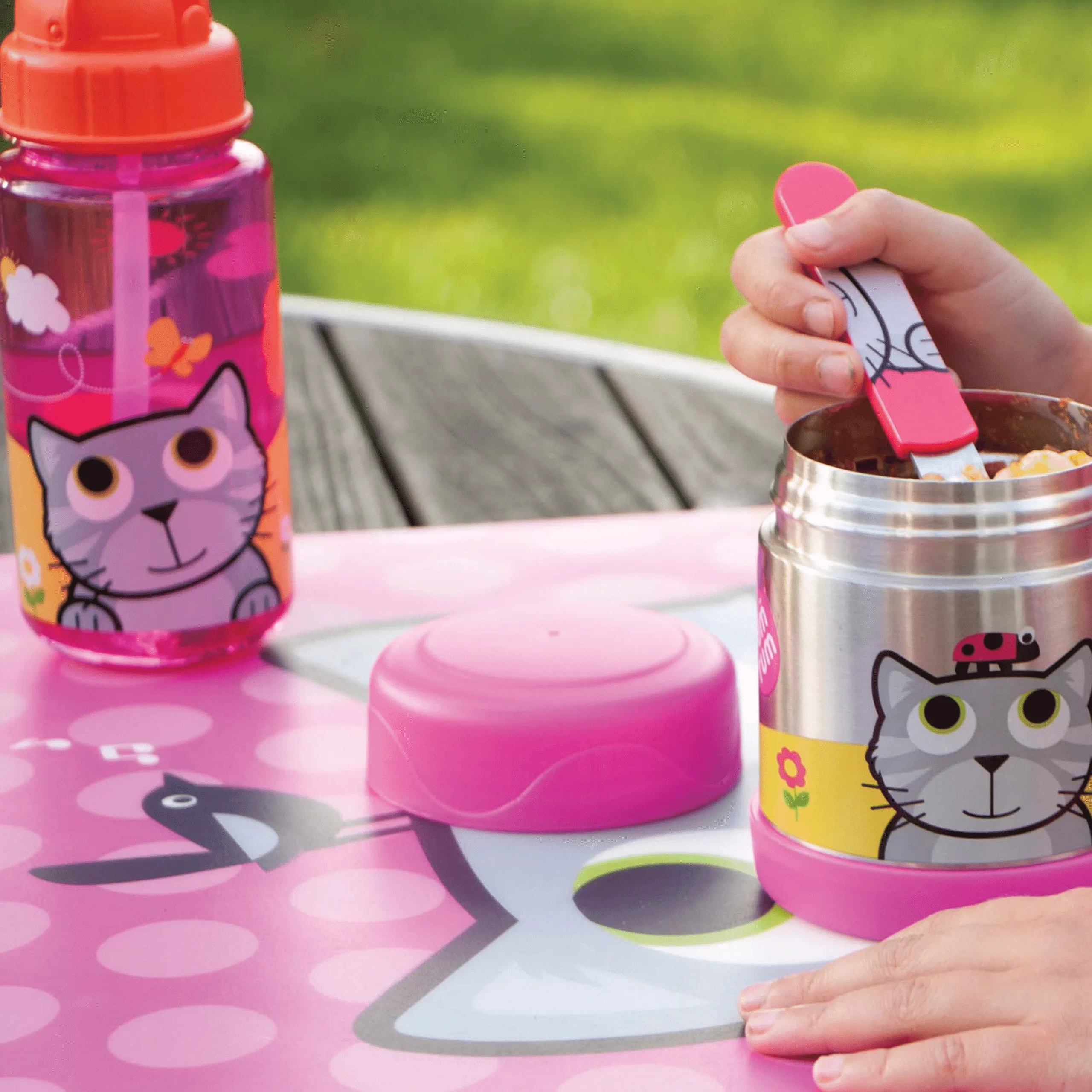 TUM TUM Flip Kids Water Bottle, 400ml, Bluebell