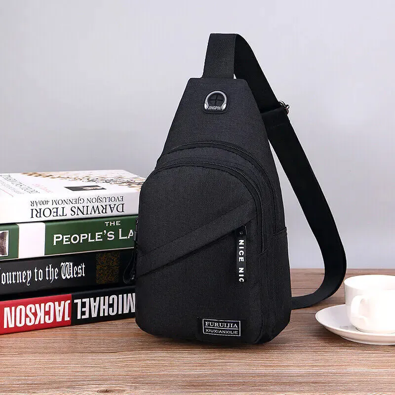 Unisex Sling Bag Chest Fanny Packs Cross Body Travel Sports Shoulder Backpack