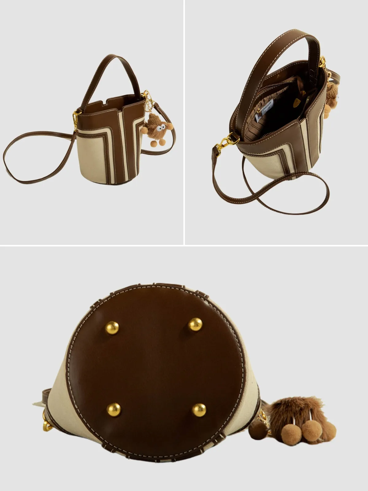 WLS Authentic Retro Crossbody Bucket Bag