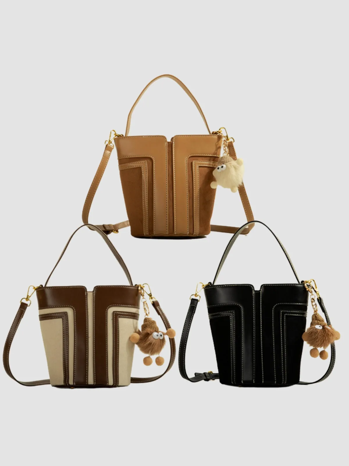 WLS Authentic Retro Crossbody Bucket Bag