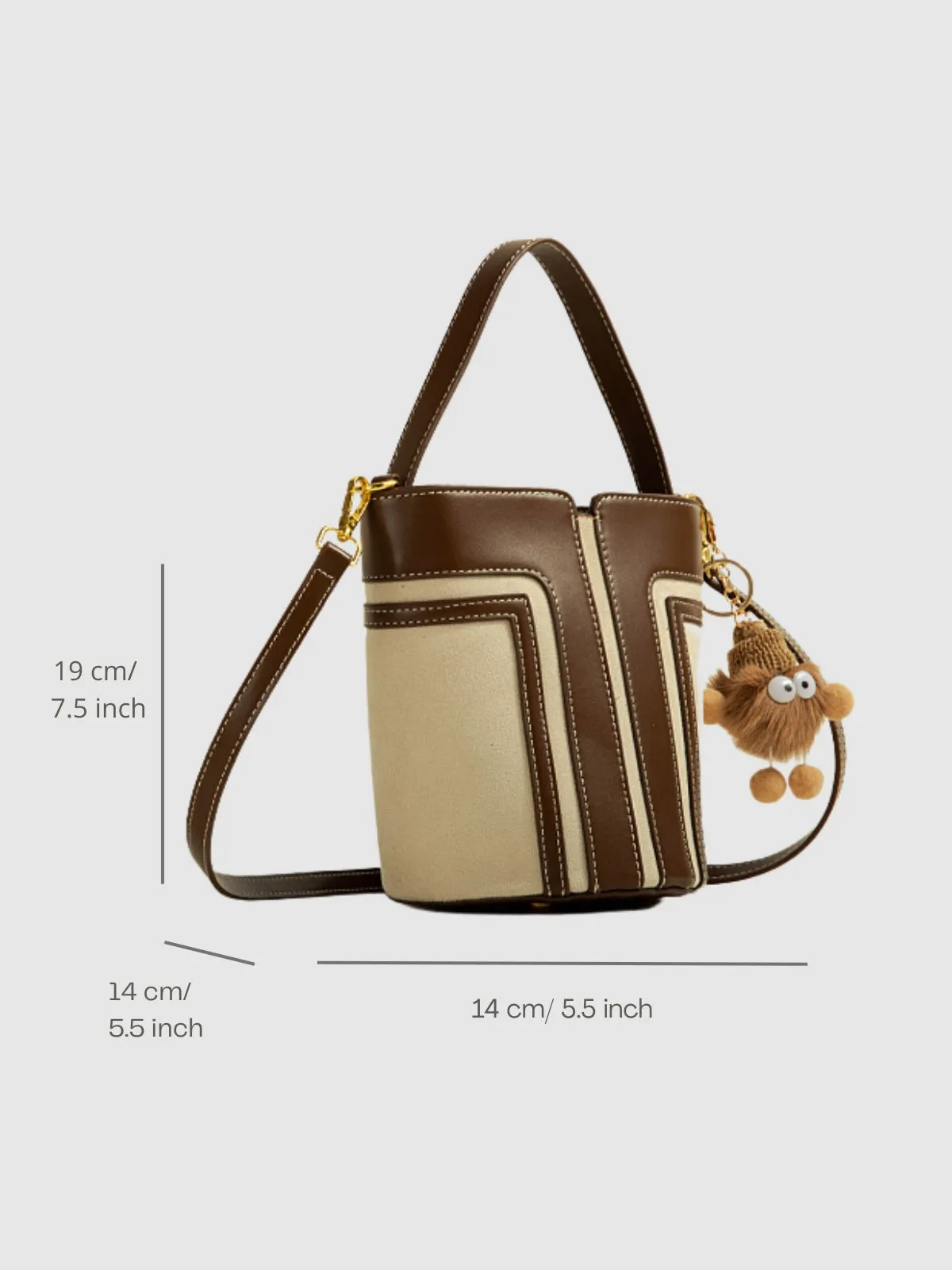 WLS Authentic Retro Crossbody Bucket Bag