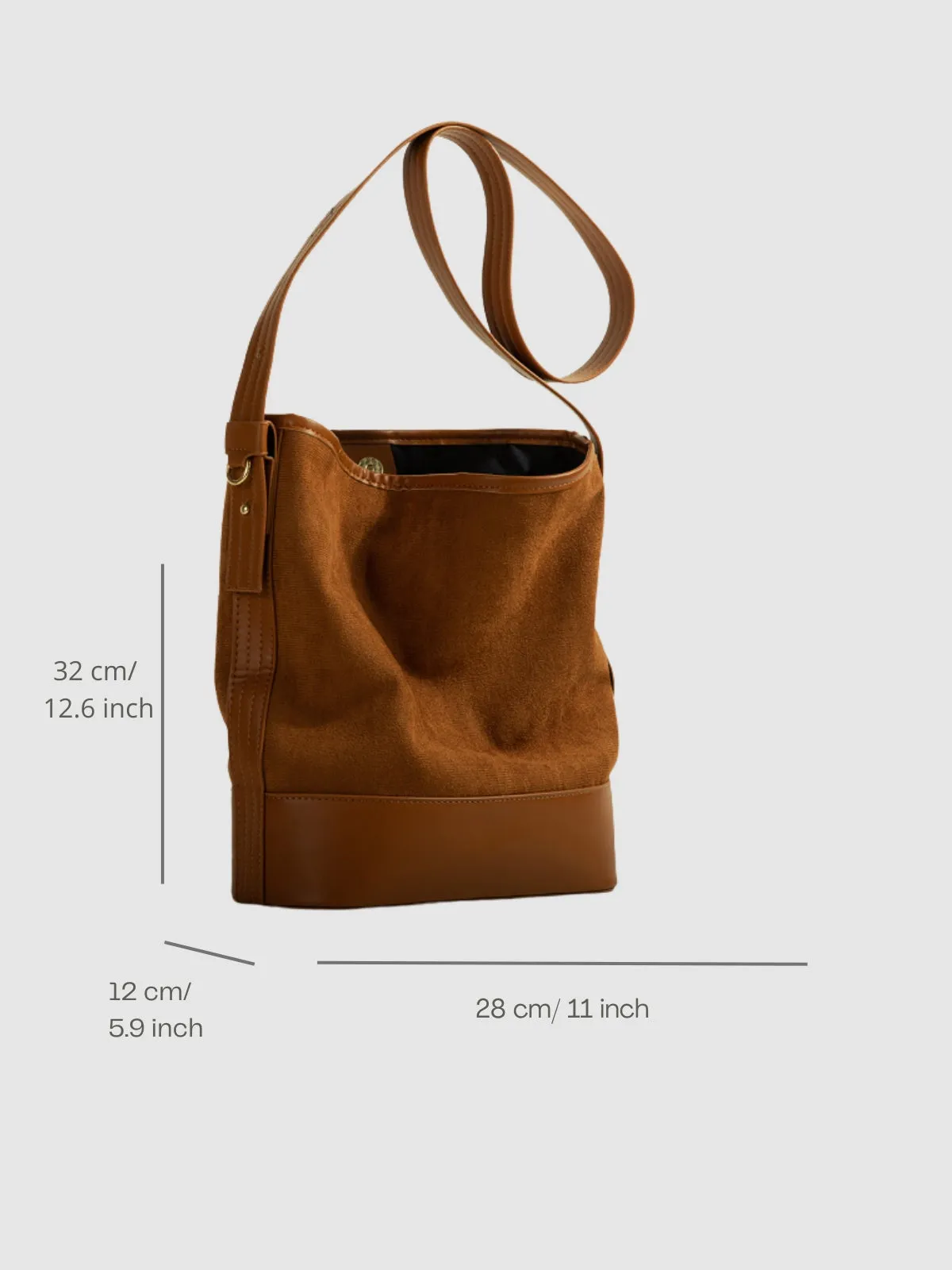 WLS Genuine Retro Shoulder Bucket Bag