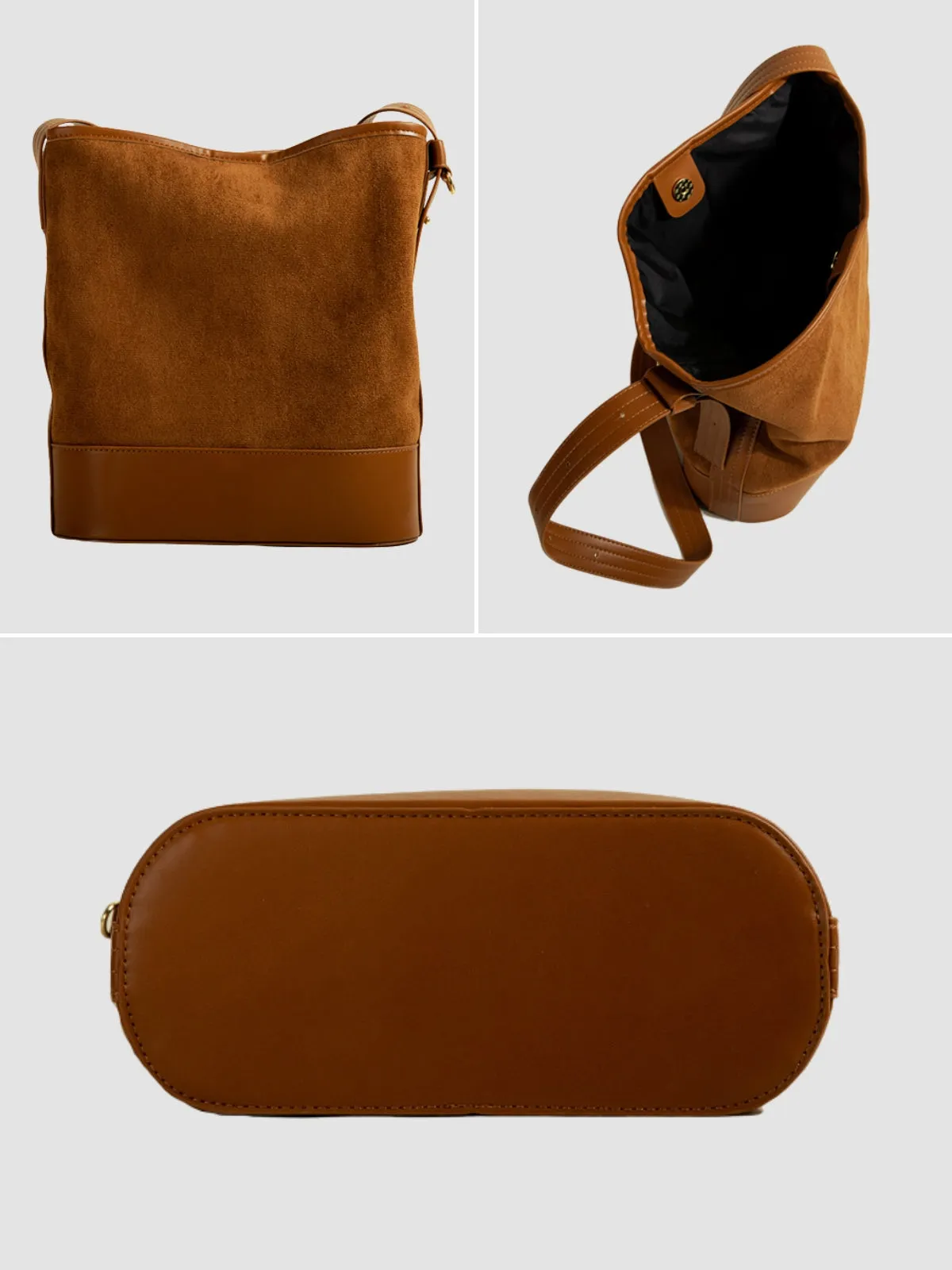 WLS Genuine Retro Shoulder Bucket Bag