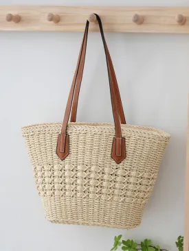 Women's Straw Beach Bag - Ideal for Summer Adventures