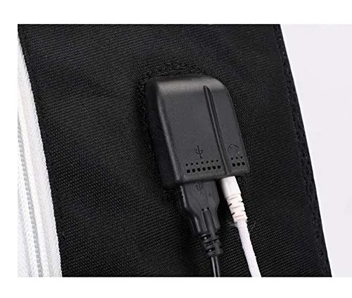 Wothe Unisex Anime banana fish Backpack USB with Charging Port Student School Bag Laptop Cosplay Bag (Black 5)